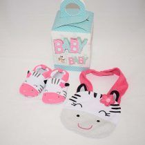 Set Patucos y Babero Cebra