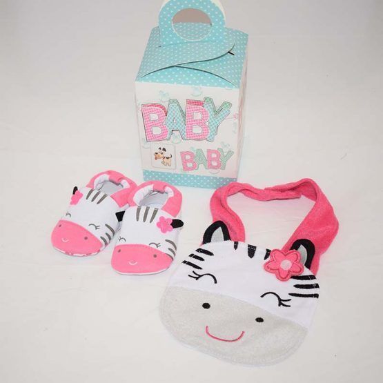 Set Patucos y Babero Cebra