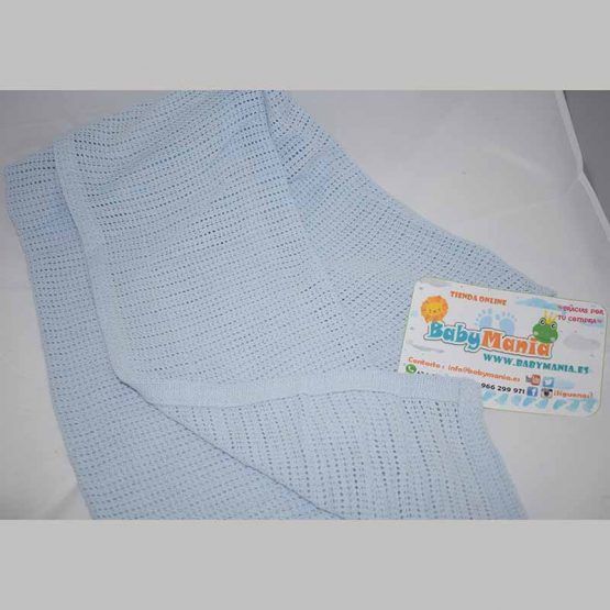 Muselina Azul para canastilla de bebé