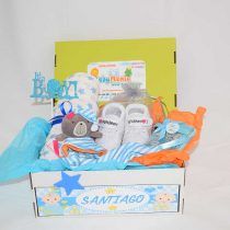 Canastilla Amo a Papa y Mama Azul