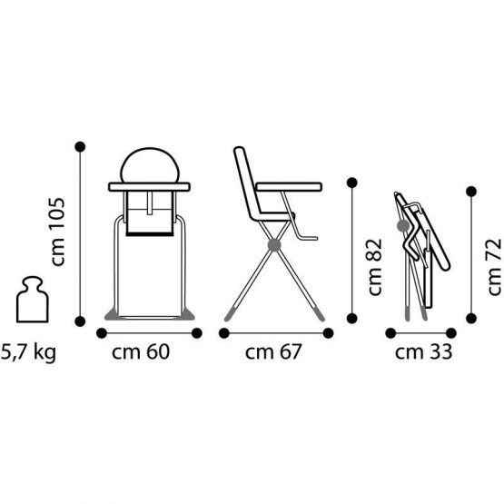 Trona Brevi Junior Miam Rosa