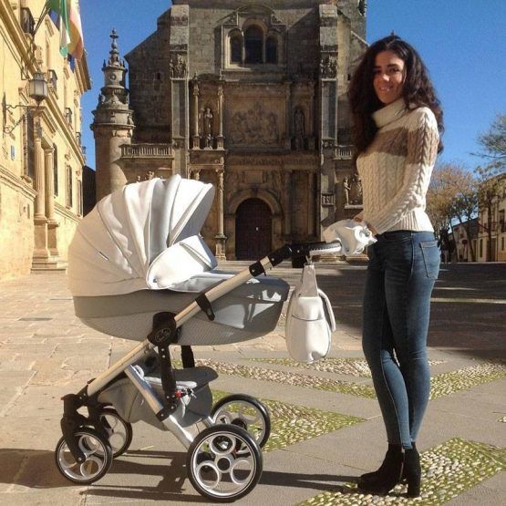 Cochecito Mundibebe Barletta Nataly Polipiel Blanco Gris