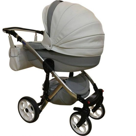 Cochecito Mundibebe Barletta Nataly Polipiel Blanco Gris