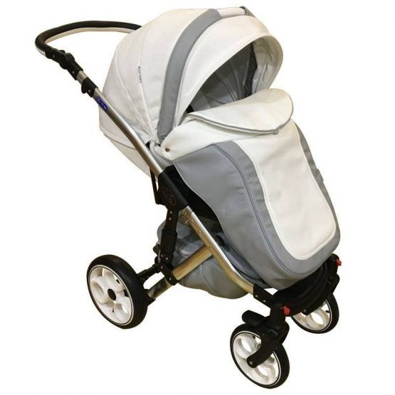 Cochecito Mundibebe Barletta Nataly Polipiel Blanco Gris