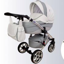 Cochecito Barletta Nataly Polipiel Blanco Gris 19S de Mundibebe