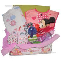 Canastilla Regalo Muselina Rosa