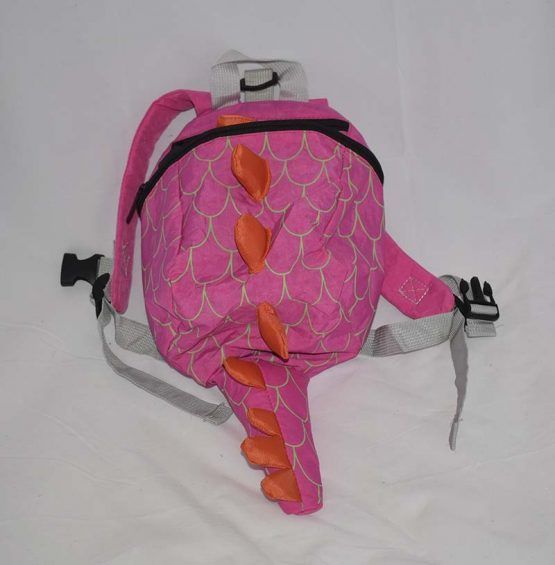 arnes y mochila de seguridad en color rosa