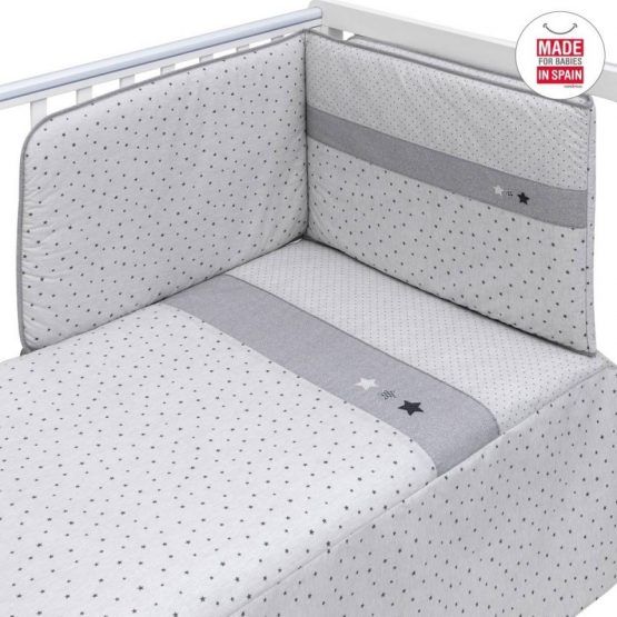 Edredon Y Protector Cambras Stela Gris