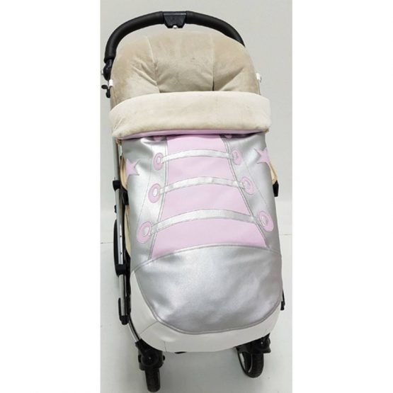 Saco Silla Paseo Universal Polipiel Convers Rosa Plata