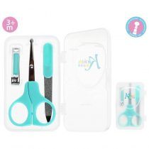 Set Tijeras Lima y Cortauñas Azul de Kiokids