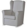 Sillon De Lactancia Micuna Nanny Polipiel Gris Patas Blanco