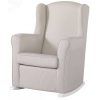 Sillon De Lactancia Micuna Nanny Rayas Beige Patas Blanco