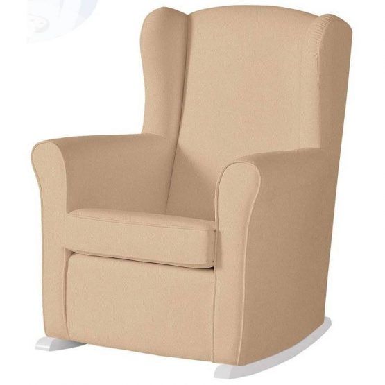Sillon De Lactancia Nanny Polipiel Beige Patas Blanco de Micuna