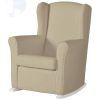 Sillon De Lactancia Micuna Nanny Tela Brown Patas Blanco