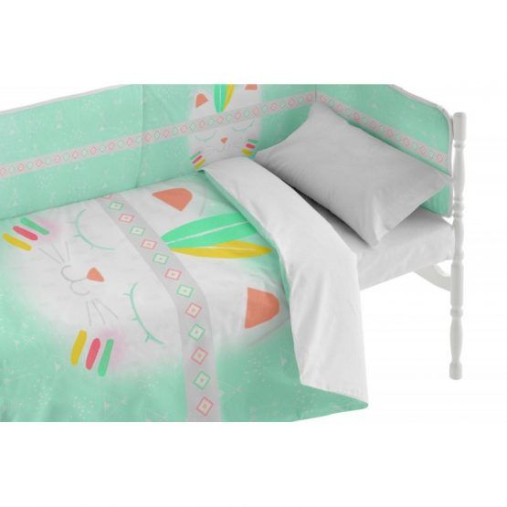 Pooch Funda Nordica con relleno y Protector Cuna Color Indio