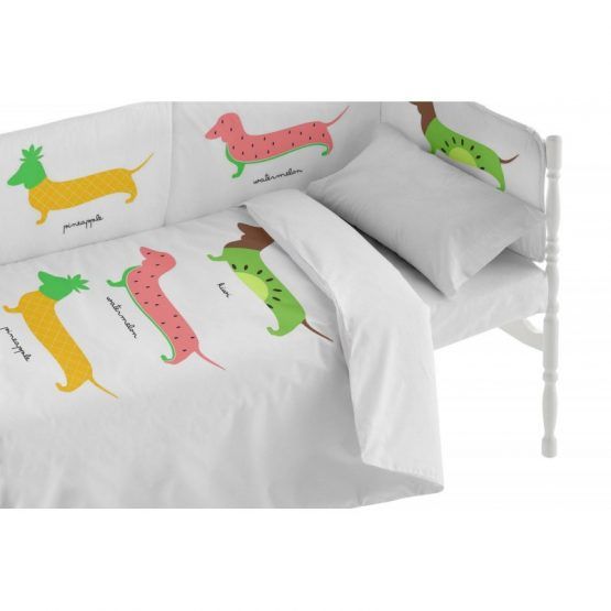 Pooch Funda Nordica con Relleno y Protector Cuna Color Pooch Fruits