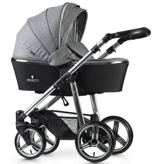 Cochecito Venicci Silver 2 In 1 Black