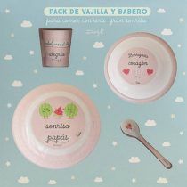 Vajilla Babero Niña Castellano de Mr Wonderful