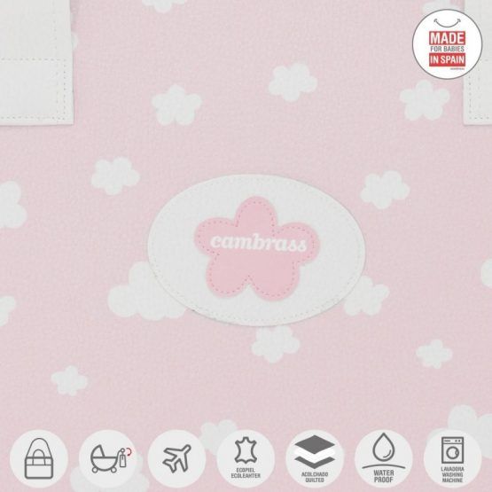 Bolso Maternal Prome Cambrass Nube Rosa