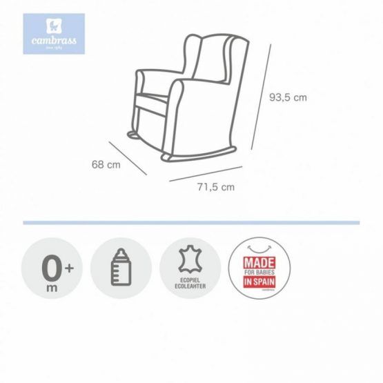 Sillon De Lactancia Cambrass Liso Gris