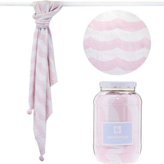 Manta Algodon Cambrass 80x100 Mar Rosa