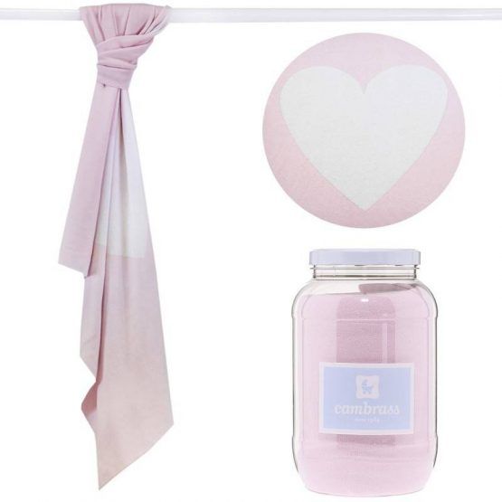 Manta Algodon Cambrass 80x100 Cuore Rosa