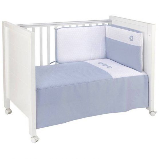 Edredon y Protector Cuna CM Pic Celeste de Cambrass