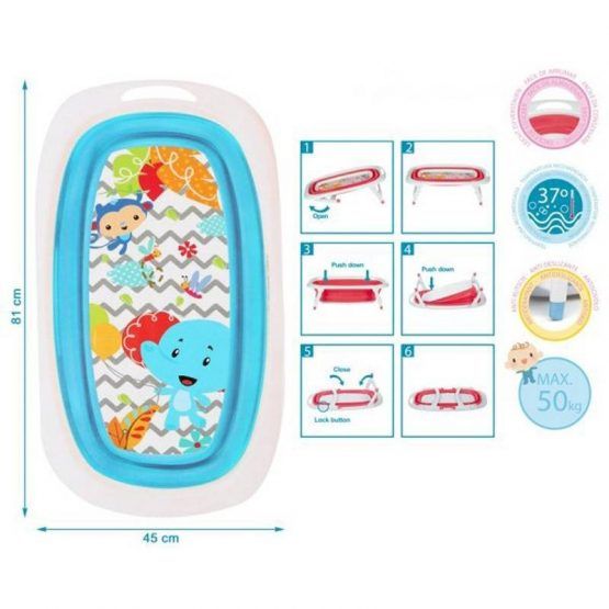 Bañera Plegable Azul de Kiokids