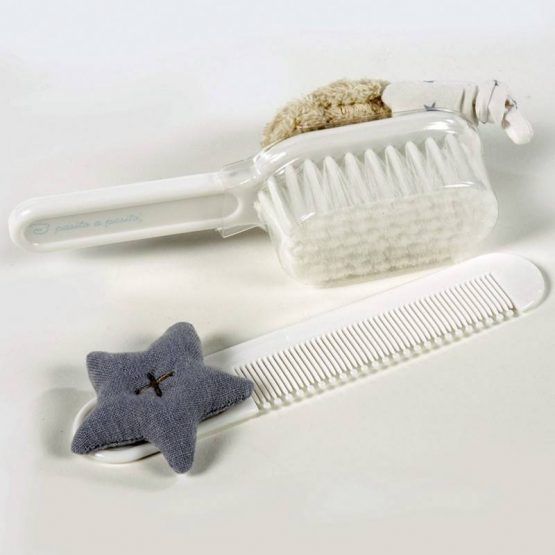 Cepillo Y Peine Pasito A Pasito Azul Amelie