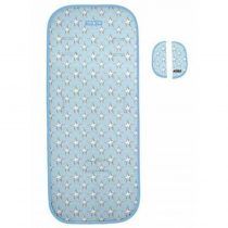 Colchoneta Silla Tris & Ton Celeste Estrellas Blanca