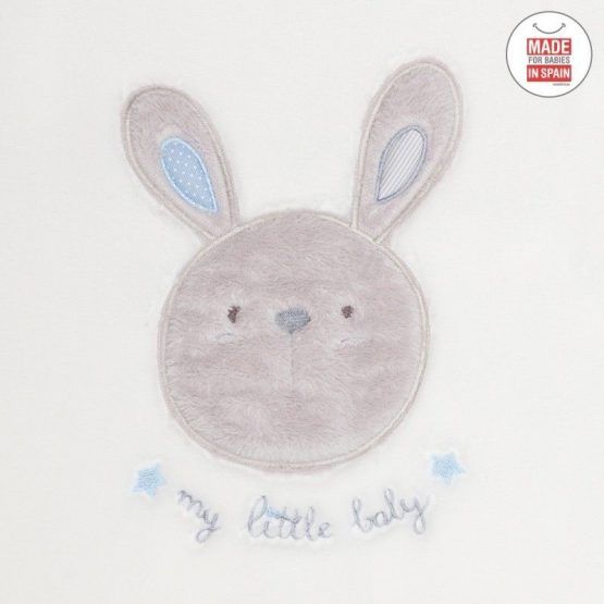 Manta Bordada Cambrass 80x110 Little Celeste