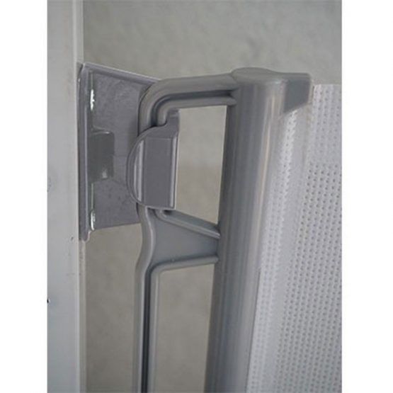 Barrera de Puerta Olmitos Retractil Blanco y Titanio