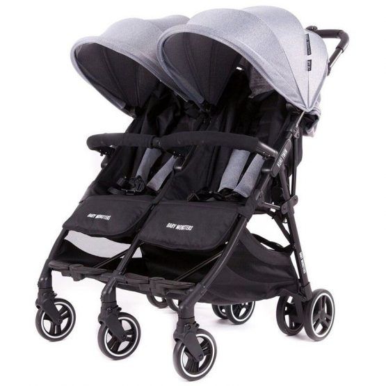 Silla De Paseo Gemelar Baby Monster Kuki Twin Con Pack Color
