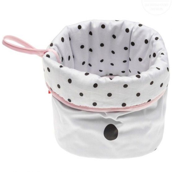Cesta Saco Redonda Cambrass Be Dots Rosa