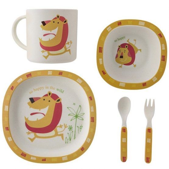 Vajilla Saro Bambu Cinco Piezas Nature