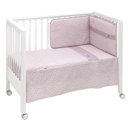 Edredon y Protector Cuna Stela Rosa de Cambrass