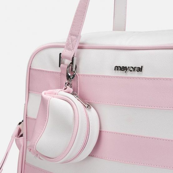 Bolso Canastilla Mayoral Rayas Con Portachupete